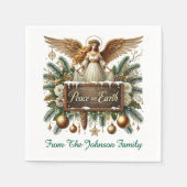 Weltfrieden Evergreen Garland Serviette (Vorderseite)