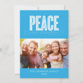 WELTFRIEDEN FAMILY FOTO CHRISTMAS FEIERTAGSKARTE (Vorderseite)