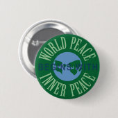Weltfrieden fängt mit dem inneren Friedensknopf an Button (Vorne & Hinten)