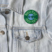 Weltfrieden fängt mit dem inneren Friedensknopf an Button (Beispiel)