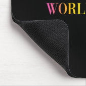 Weltfrieden (farbiger Text) Mousepad (Ecke)