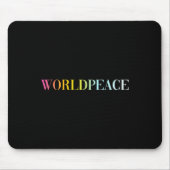 Weltfrieden (farbiger Text) Mousepad (Vorne)