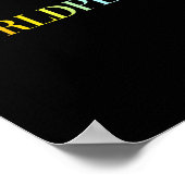 Weltfrieden (farbiger Text) Poster (Ecke)