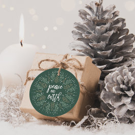 Weltfrieden | Feiertagsgeschenktags Geschenkanhänger