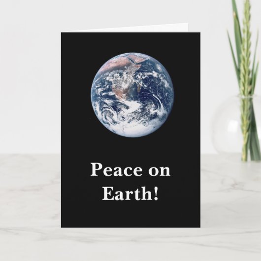 Weltfrieden! Feiertagskarte (Vorderseite)