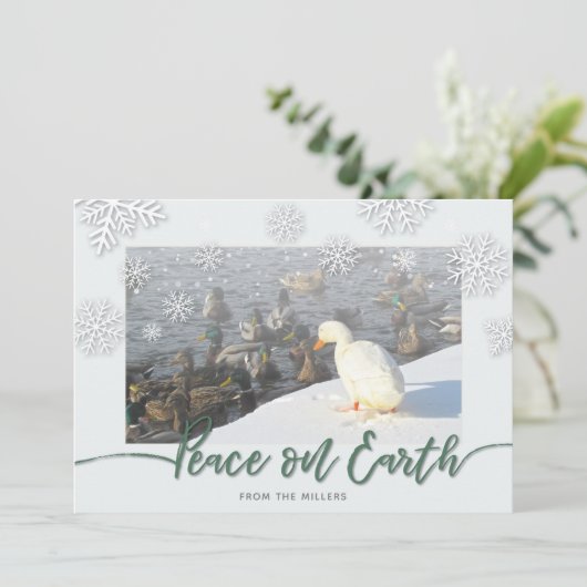 Weltfrieden Feiertagskarte (Stehend Vorderseite)