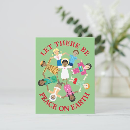 Weltfrieden Feiertagskarte (Stehend Vorderseite)