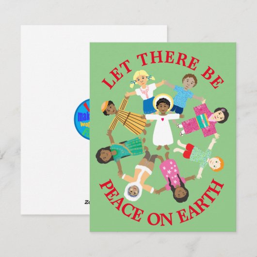 Weltfrieden Feiertagskarte (Vorne/Hinten)