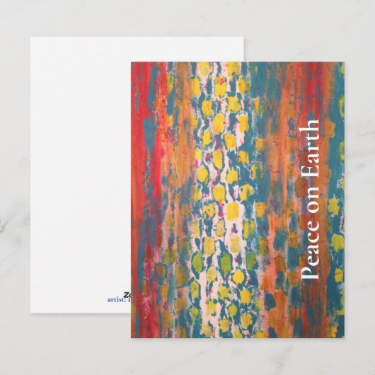 Weltfrieden Feiertagskarte (Vorne/Hinten)