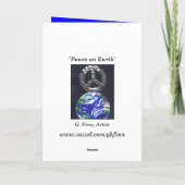 Weltfrieden Feiertagskarte (Rückseite)