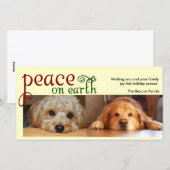 Weltfrieden Feiertagskarte (Vorne/Hinten)