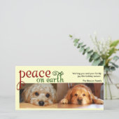 Weltfrieden Feiertagskarte (Stehend Vorderseite)