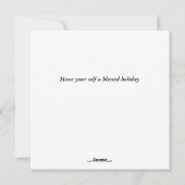 Weltfrieden Feiertagskarte (Rückseite)