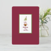 Weltfrieden Feiertagskarte (Stehend Vorderseite)