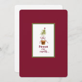 Weltfrieden Feiertagskarte (Vorne/Hinten)