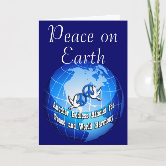 Weltfrieden Feiertagskarte (Vorderseite)