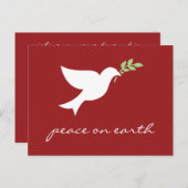 Weltfrieden Ferienkarte Feiertagspostkarte (Vorne/Hinten)