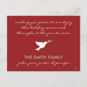 Weltfrieden Ferienkarte Feiertagspostkarte (Rückseite)