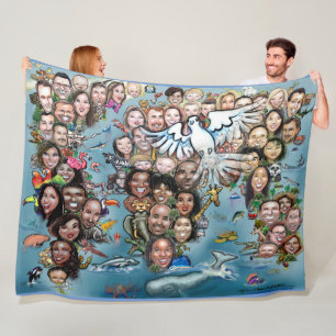 Weltfrieden Fleecedecke
