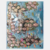 Weltfrieden Fleecedecke (Vorderseite)