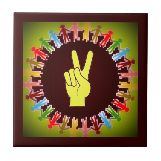 WELTFRIEDEN FLIESE (Vorderseite)