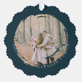 Weltfrieden Foto Ornament Karte (Rückseite)