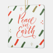 Weltfrieden Foto Weihnachtsbaum Keramikornament (Links)