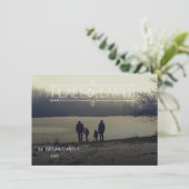 Weltfrieden Foto Weihnachtskarte Feiertagskarte (Stehend Vorderseite)