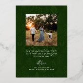 Weltfrieden Foto Weihnachtskarte Folien Feiertagskarte (Rückseite)