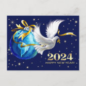 Weltfrieden. Friedensnobeljahr 2024 Feiertagspostkarte (Vorderseite)