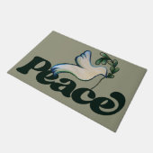 Weltfrieden Friedliches Weltdesign Fußmatte (Schrägansicht)