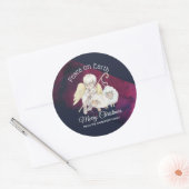 Weltfrieden Frory Christmas Shepherd Runder Aufkleber (Umschlag)