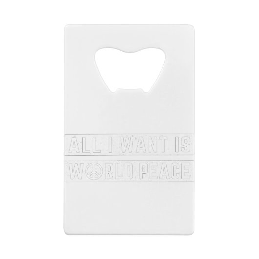 Weltfrieden Geldbeutel Flaschenöffner (Rückseite)