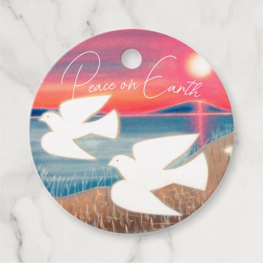 Weltfrieden Geschenkanhänger (Vorderseite)