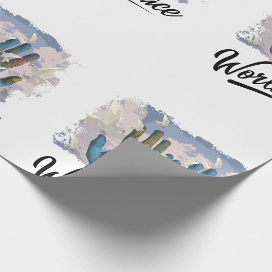 Weltfrieden Geschenkpapier (Ecke)