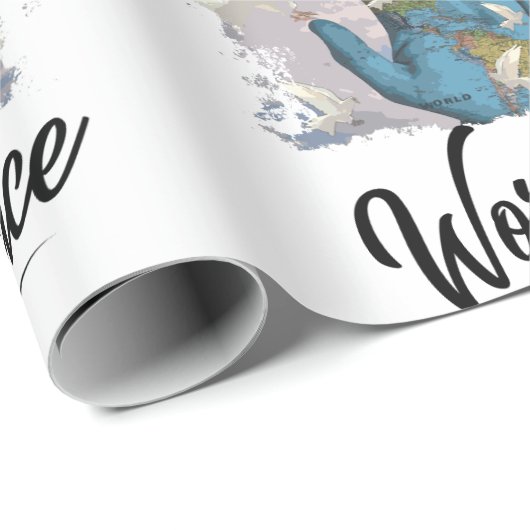 Weltfrieden Geschenkpapier (Rolleneckpunkt)