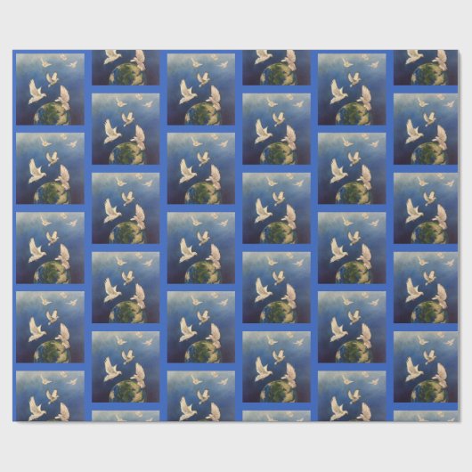 Weltfrieden Geschenkpapier (Flach)