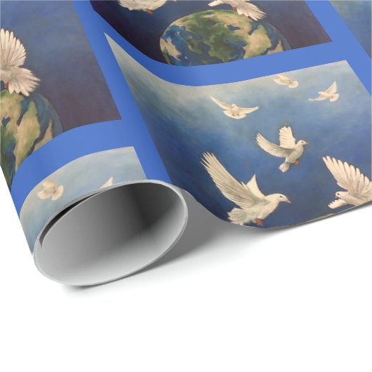 Weltfrieden Geschenkpapier (Rolleneckpunkt)