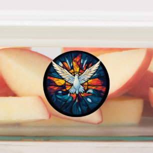 Weltfrieden gesteinigtes Glas Dose Weihnachtsdesig Etiketten