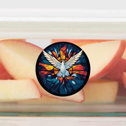 Weltfrieden gesteinigtes Glas Dose Weihnachtsdesig Etiketten (Befestigt)