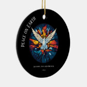 Weltfrieden gesteinigtes Glas Dose Weihnachtsdesig Keramik Ornament (Rechts)