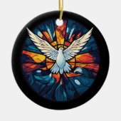 Weltfrieden gesteinigtes Glas Dose Weihnachtsdesig Keramik Ornament (Vorne)