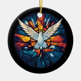 Weltfrieden gesteinigtes Glas Dose Weihnachtsdesig Keramik Ornament