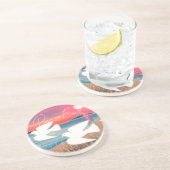 Weltfrieden Getränkeuntersetzer (Seite)