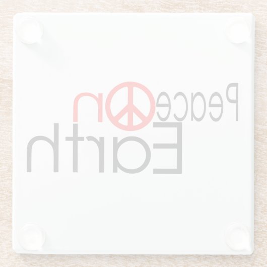 Weltfrieden Glasuntersetzer (Rückseite)