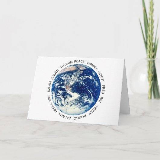 Weltfrieden-Globe-Karte Karte (Vorderseite)