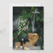 Weltfrieden Gold Herzstück Weihnachtsbaum Feiertagskarte (Vorderseite)