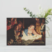 Weltfrieden Gold Krippe Religiöse Weihnachten (Stehend Vorderseite)