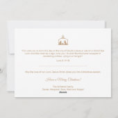 Weltfrieden Gold Krippe Religiöse Weihnachten (Rückseite)