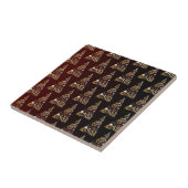 Weltfrieden goldenes Weihnachtsbaummuster Fliese (Seite)